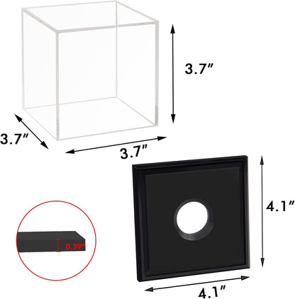 Baseball Display Case, Acrylic Baseball Holder Cube Baseball Box Memorabilia Display Cases for Official Baseball