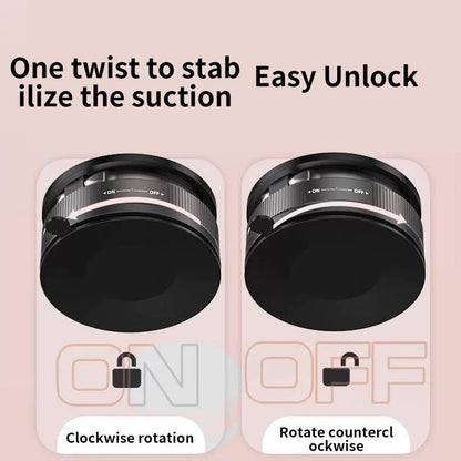 Universal 360° Rotating Magnetic Phone Holder – Strong Suction Stand for Car, Mirror, or Home Use