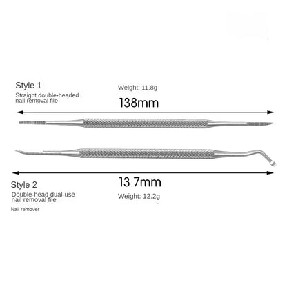 1Pcs Double Ended Pedicure File Satin Edge Ingrown Toe Nail Lifter File Professional Paronychia Toenail Care Manicure Clean Tool